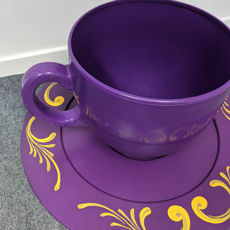 Giant Purple Teacup and Saucer  2